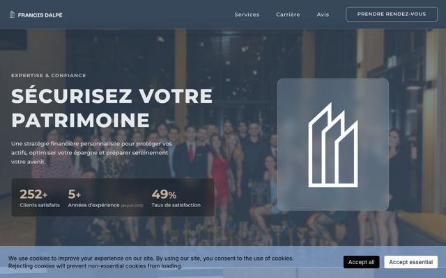 Site web de Francis Dalp&eacute;, conseiller financier